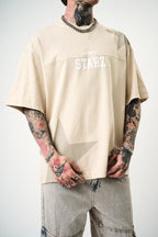 Men's Oversize 'STARZ / 22' Graphic T-Shirt - Streetwear Star Print Tee