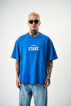 Men's Oversize 'STARZ / 22' Graphic T-Shirt - Streetwear Star Print Tee