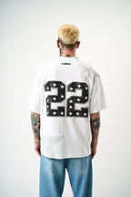 Men's Oversize 'STARZ / 22' Graphic T-Shirt - Streetwear Star Print Tee