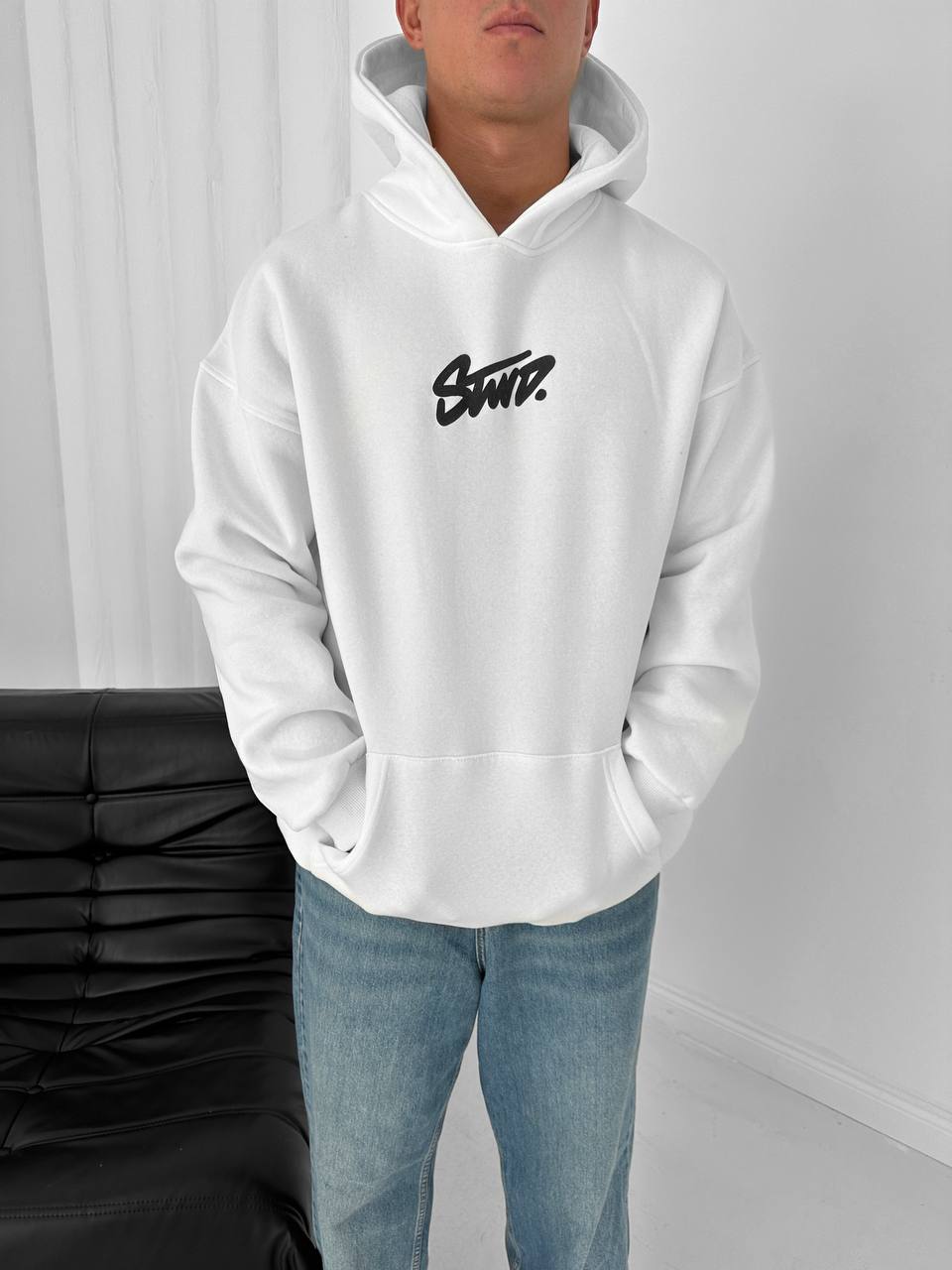 "STWD" Graffiti Logo Hoodie – Oversized Streetwear Pullover