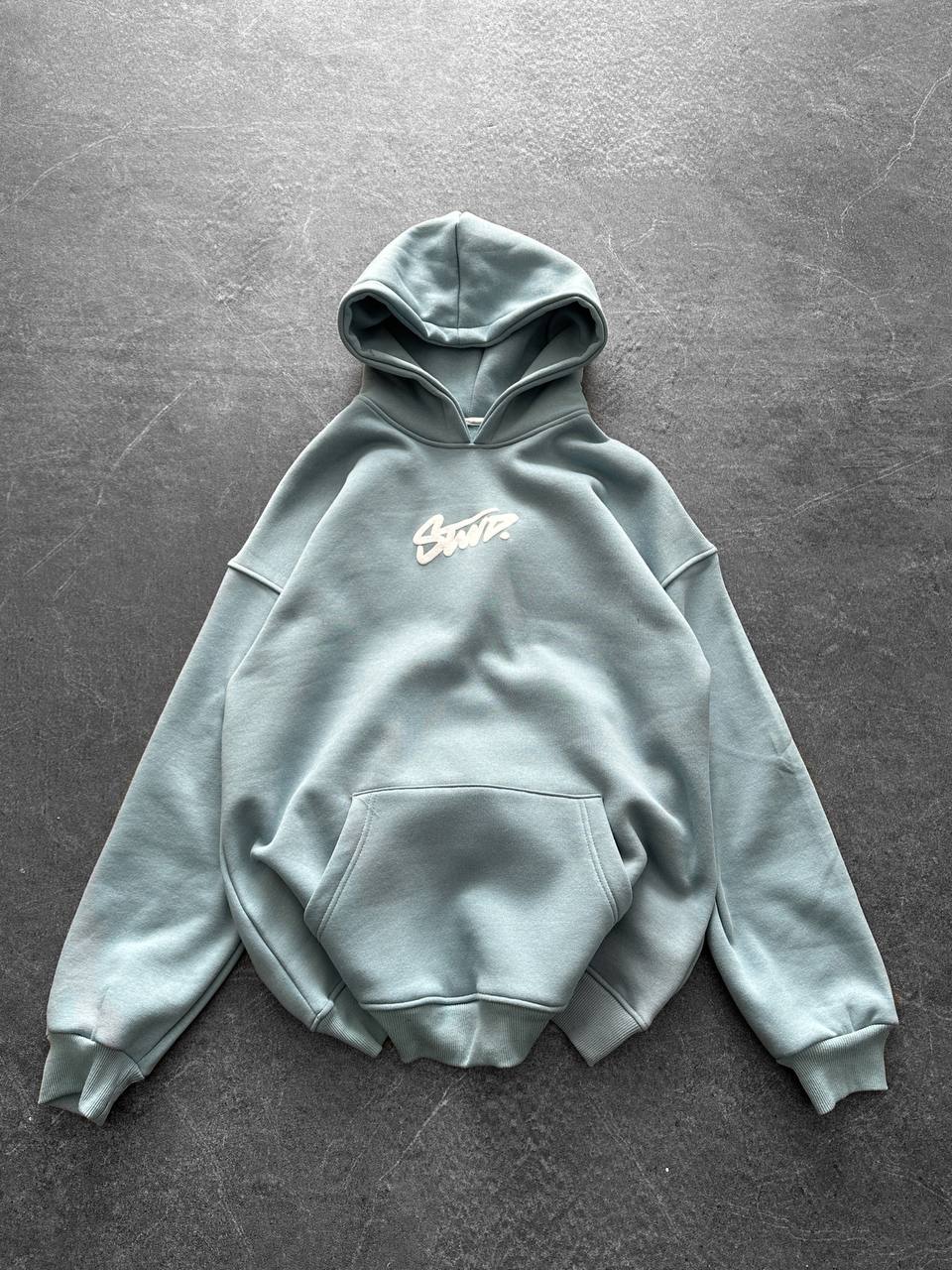 "STWD" Graffiti Logo Hoodie – Oversized Streetwear Pullover