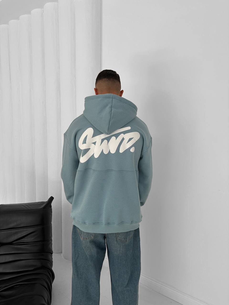 "STWD" Graffiti Logo Hoodie – Oversized Streetwear Pullover