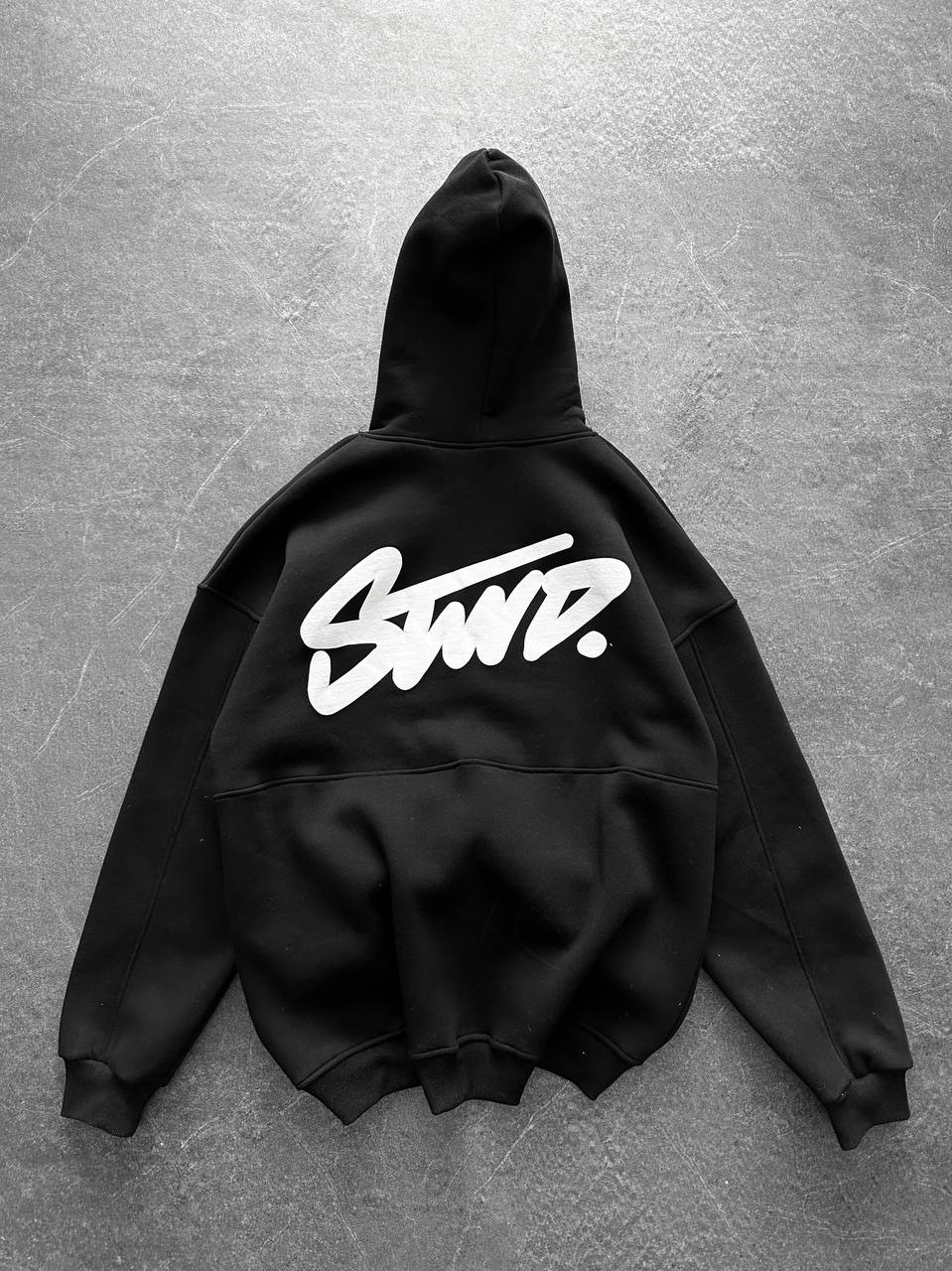 "STWD" Graffiti Logo Hoodie – Oversized Streetwear Pullover