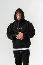 Silent Hustle Oversized Motivational Quote Hoodie