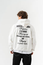 Silent Hustle Oversized Motivational Quote Hoodie