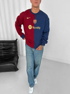 Split Color-Block FC Barcelona "Spotify" Crewneck