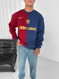 Split Color-Block Cactus Jack x Barcelona Crewneck.
