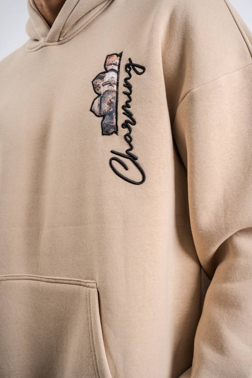 Street Style Oversize Hoodie – Unisex Hoodie with Artistic Baroque Print