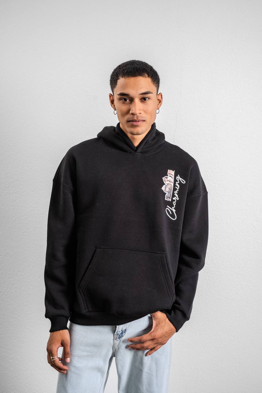 Street Style Oversize Hoodie – Unisex Hoodie with Artistic Baroque Print