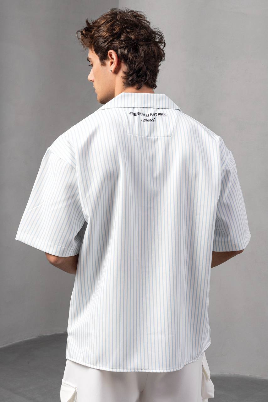 Striped Dog Print Shirt