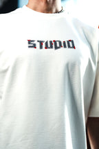 Studio Graphic Cotton Tee - Minimalist Text Print T-Shirt
