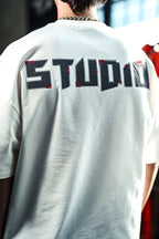 Studio Graphic Cotton Tee - Minimalist Text Print T-Shirt