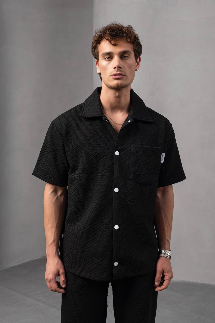 Textured Geometric Shirt