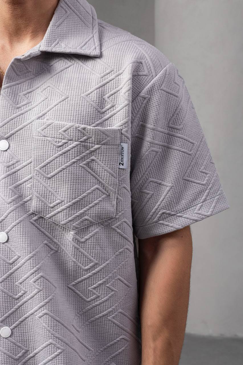 Textured Geometric Shirt