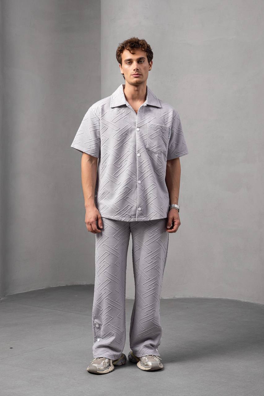 Textured Geometric Shirt