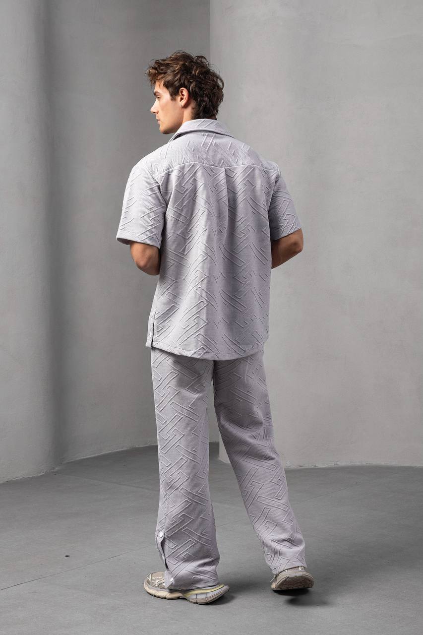 Textured Geometric Shirt