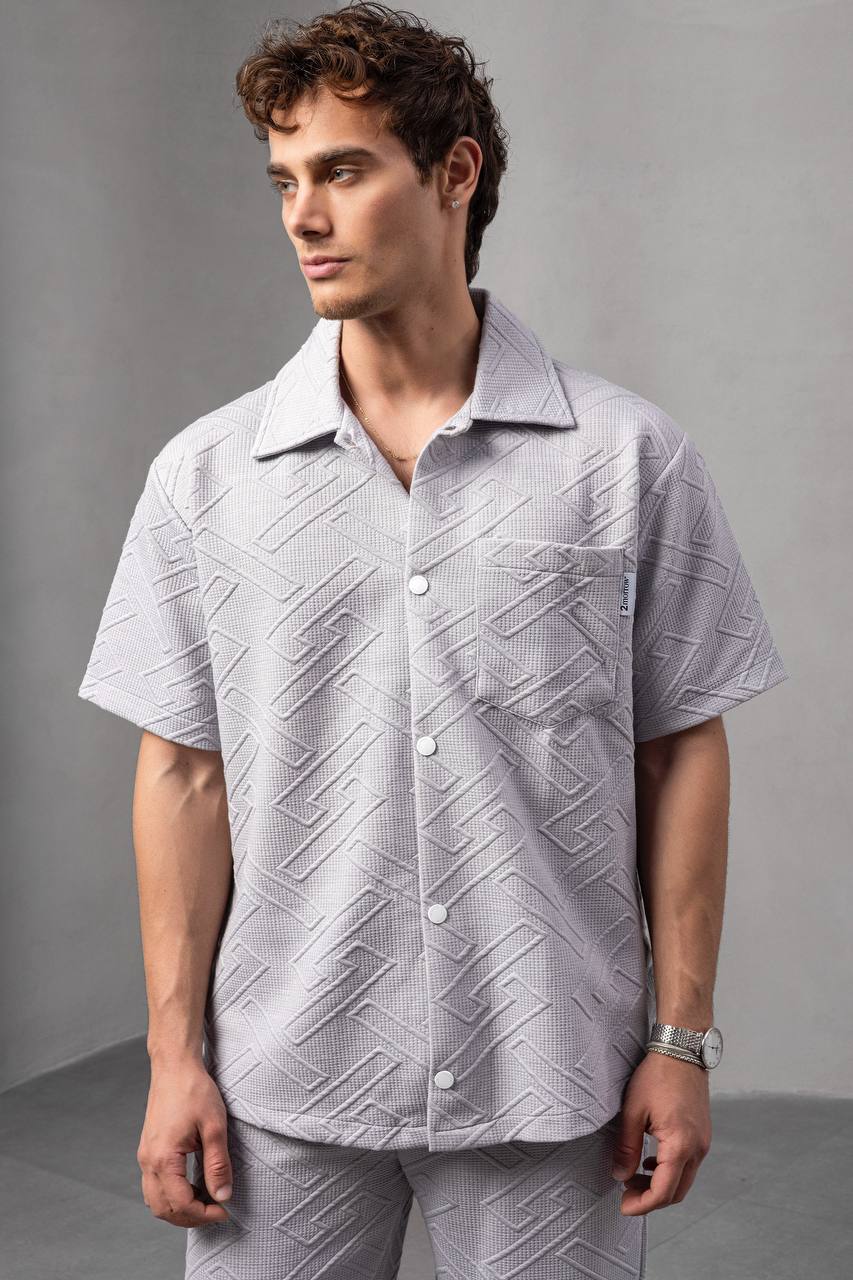 Textured Geometric Shirt