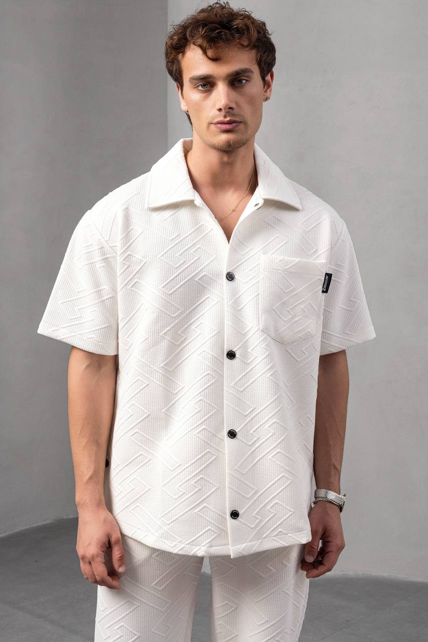 Textured Geometric Shirt