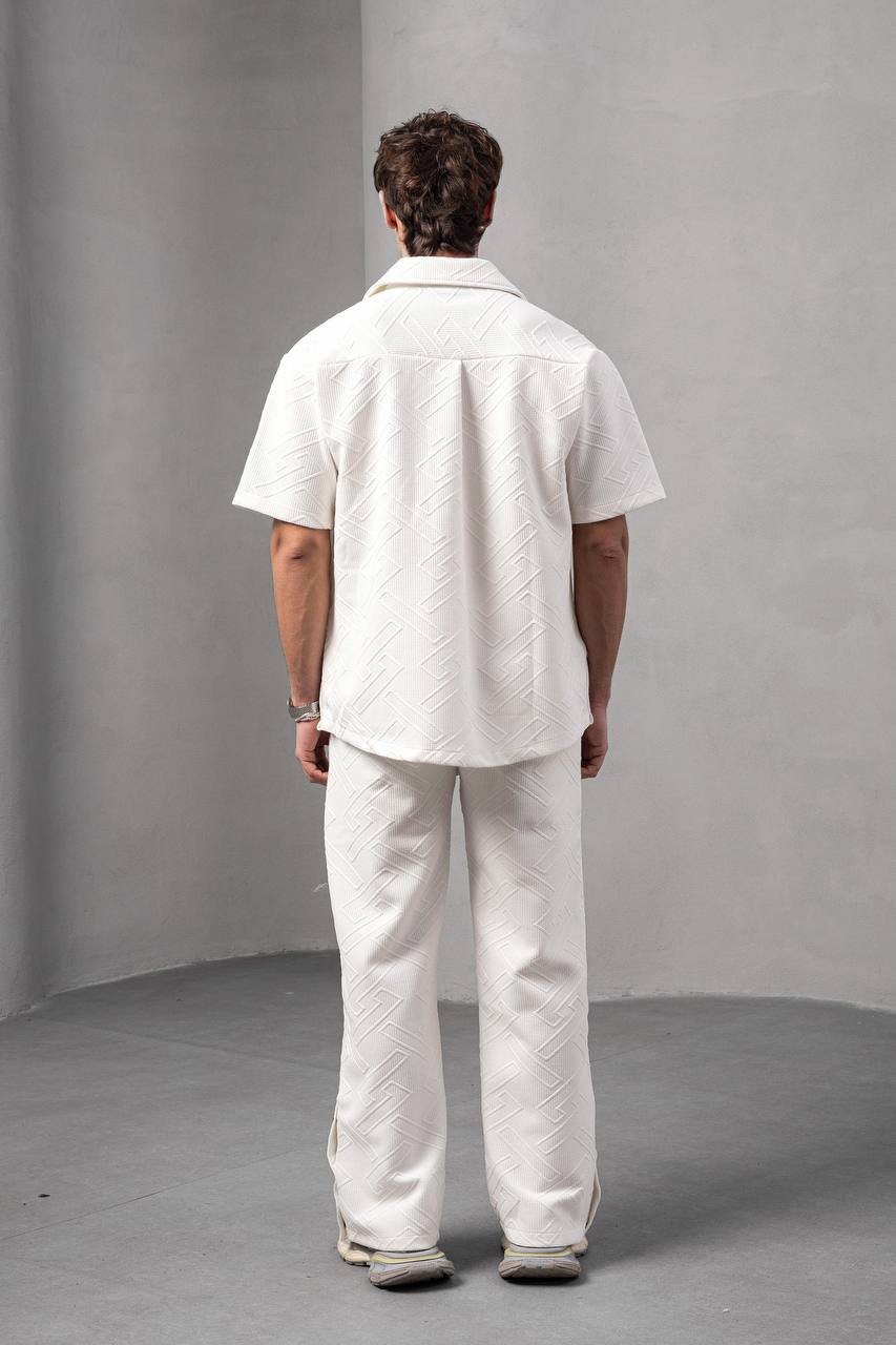 Textured Geometric Shirt