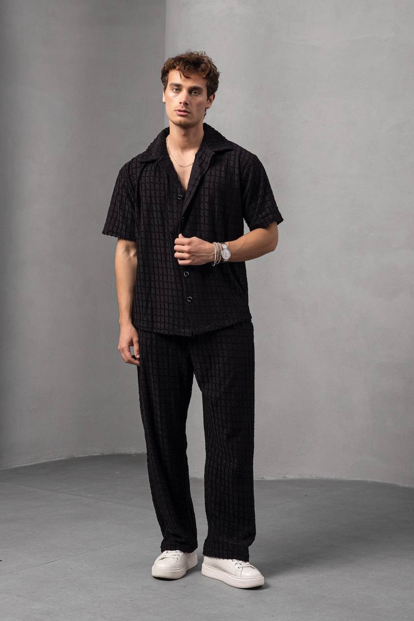 Textured Square Pattern Co-ord Set