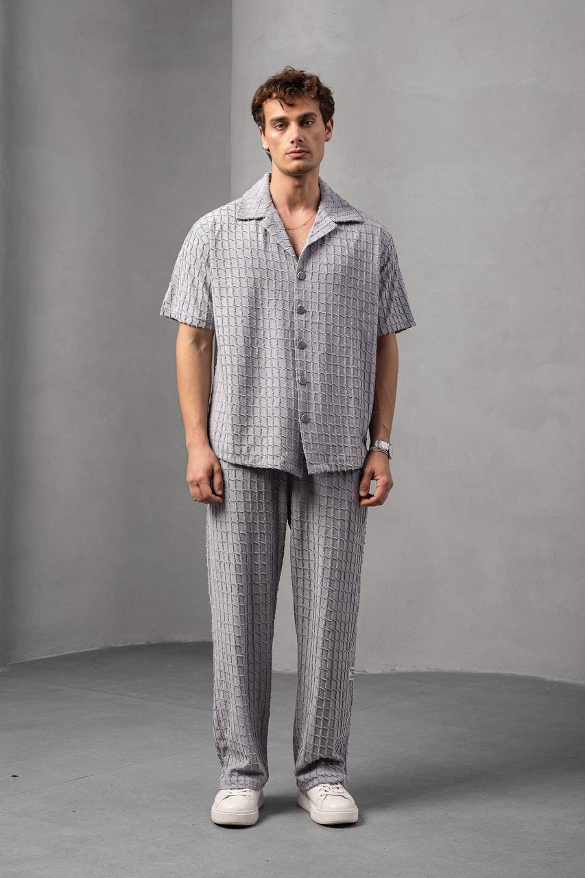 Textured Square Pattern Co-ord Set