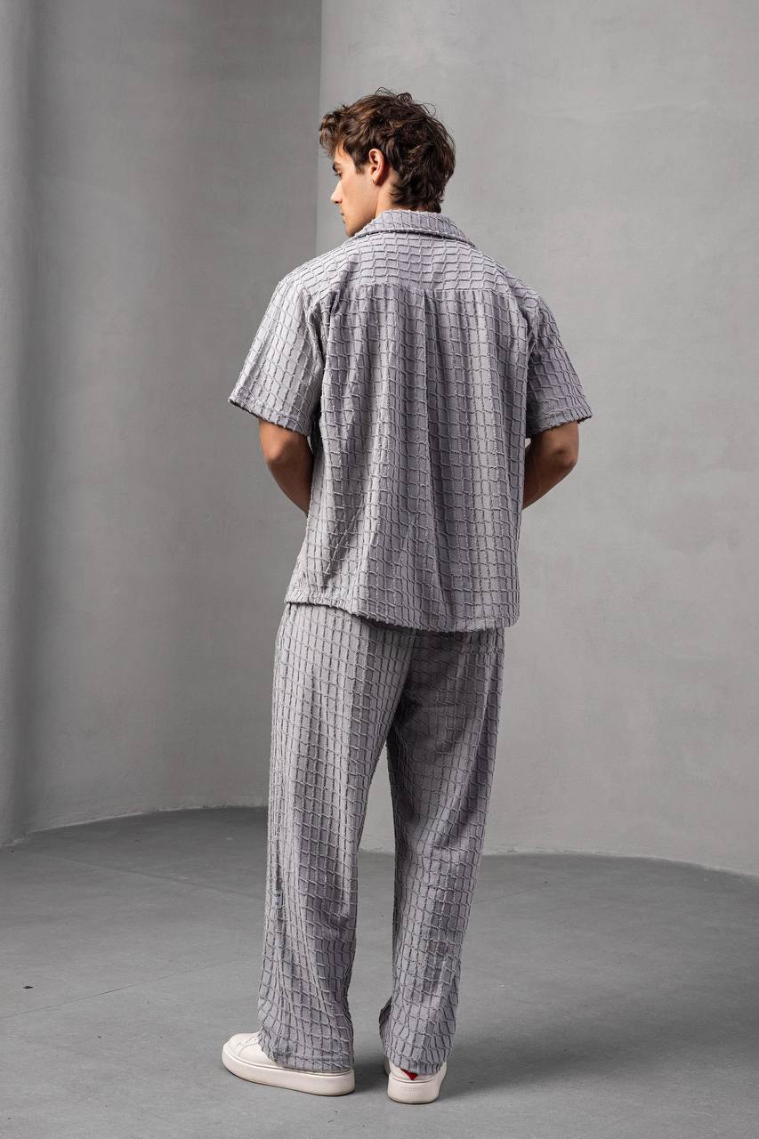 Textured Square Pattern Co-ord Set