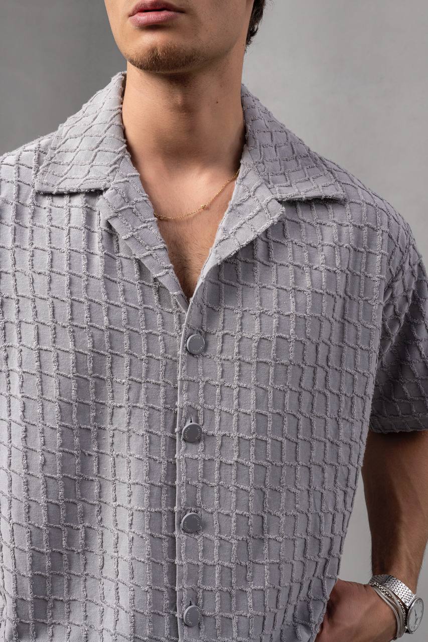 Textured Square Pattern Co-ord Set