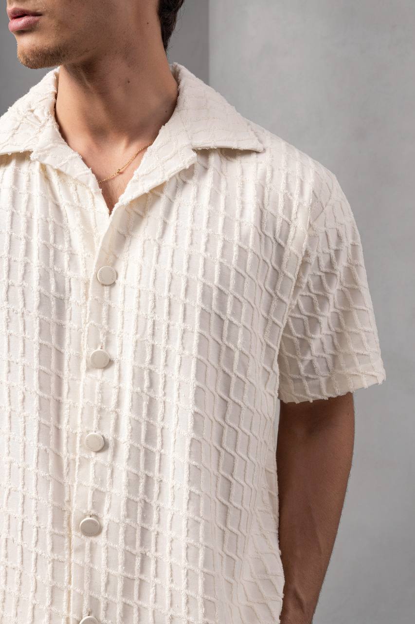 Textured Square Pattern Co-ord Set