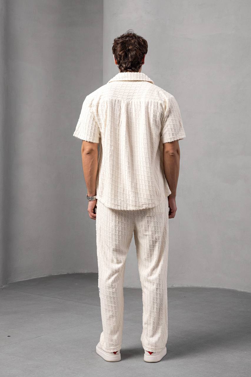 Textured Square Pattern Co-ord Set