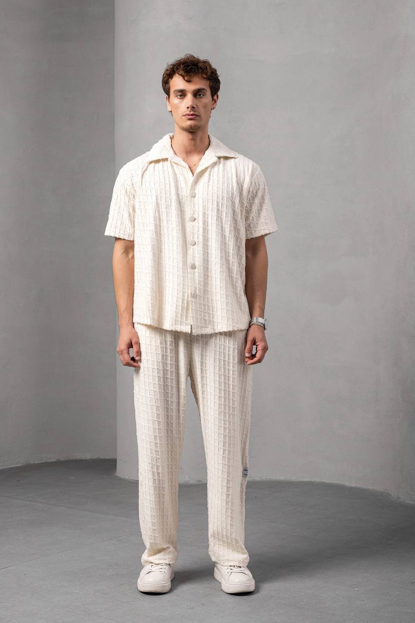 Textured Square Pattern Co-ord Set