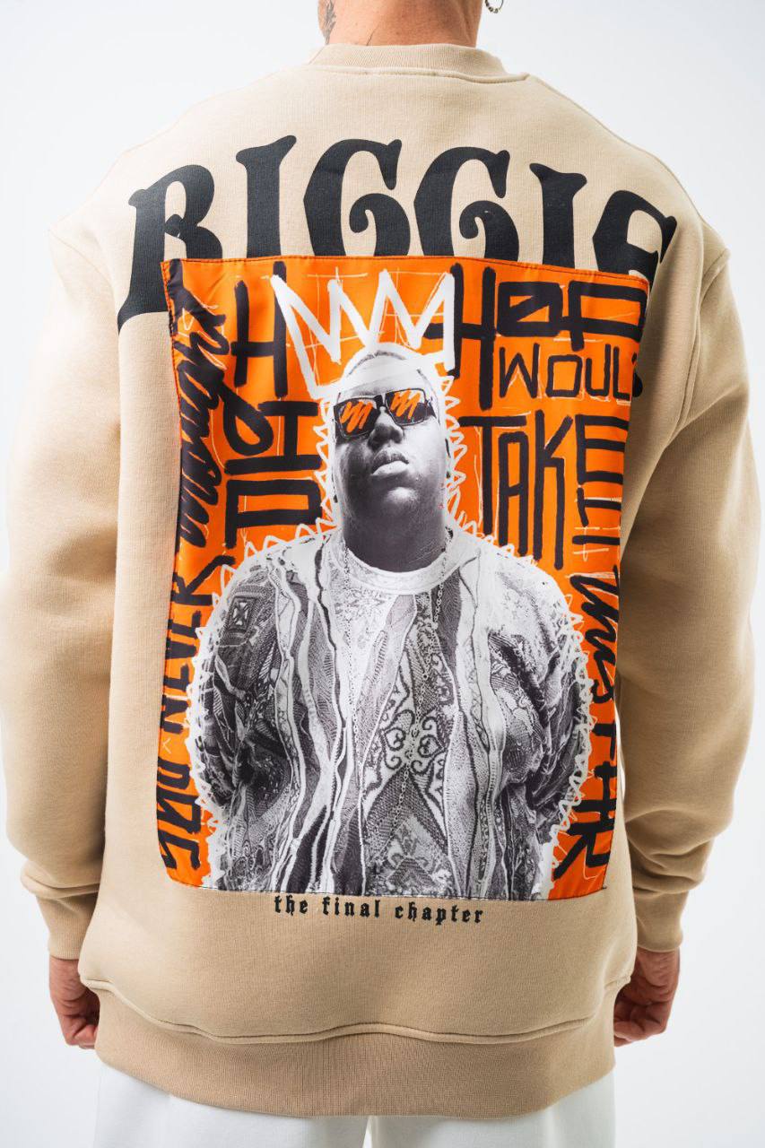 BIGGIE Oversized Sweatshirt – 90s Hip-Hop Legend Tribute Streetwear