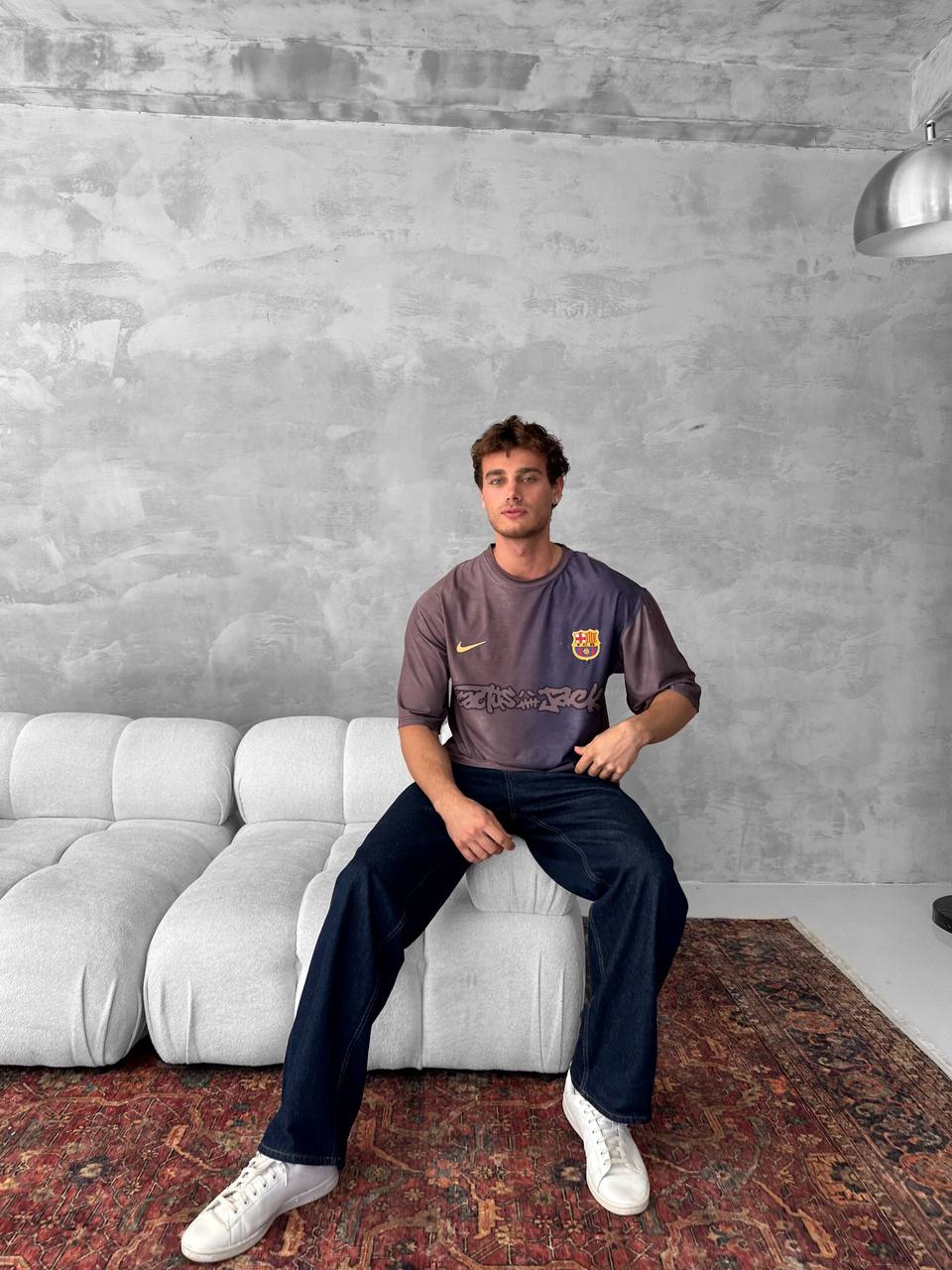 Travis Scott Cactus Jack FC Barcelona Distressed T-Shirt