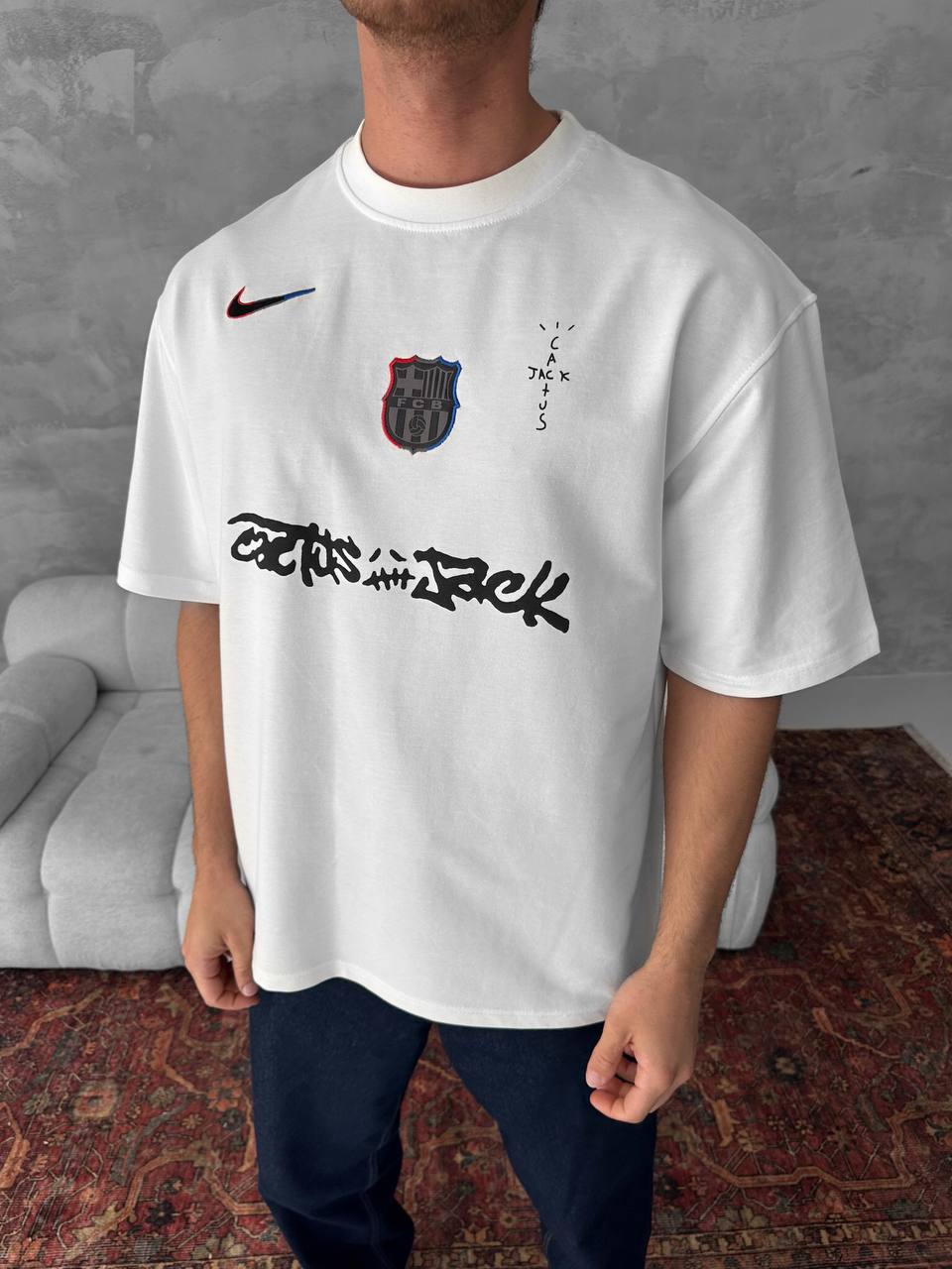 WithinBlack: Travis Scott Cactus Jack FC Barcelona Tee - Mens