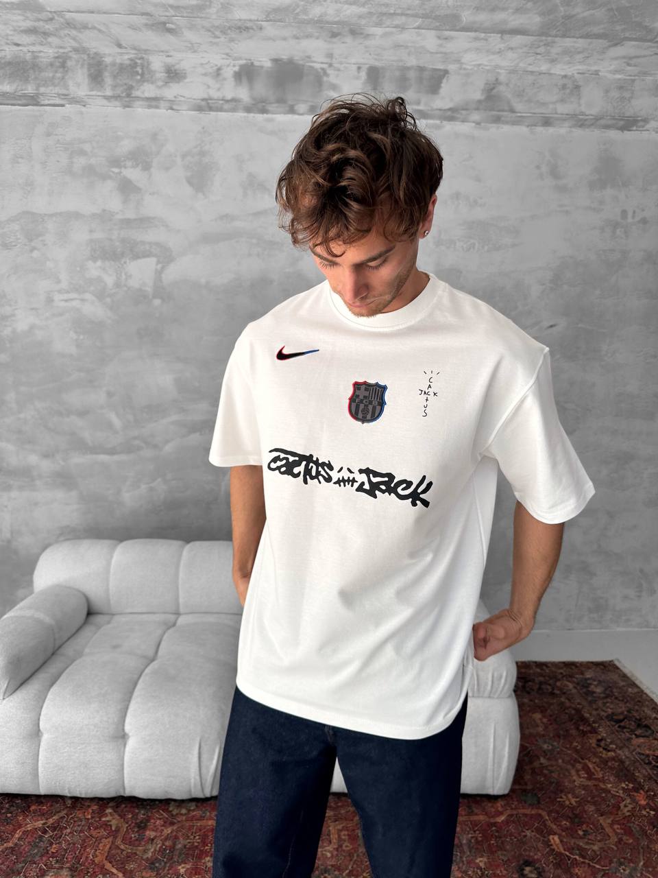 WithinBlack: Travis Scott Cactus Jack FC Barcelona Tee - Mens