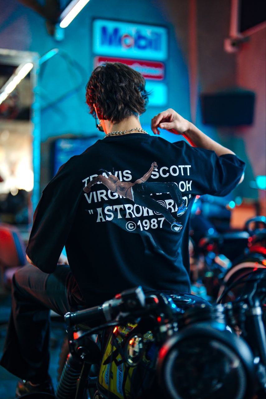 Travis Scott x Virgil Abloh Inspired "ASTRONOR" Oversized Graphic Tee