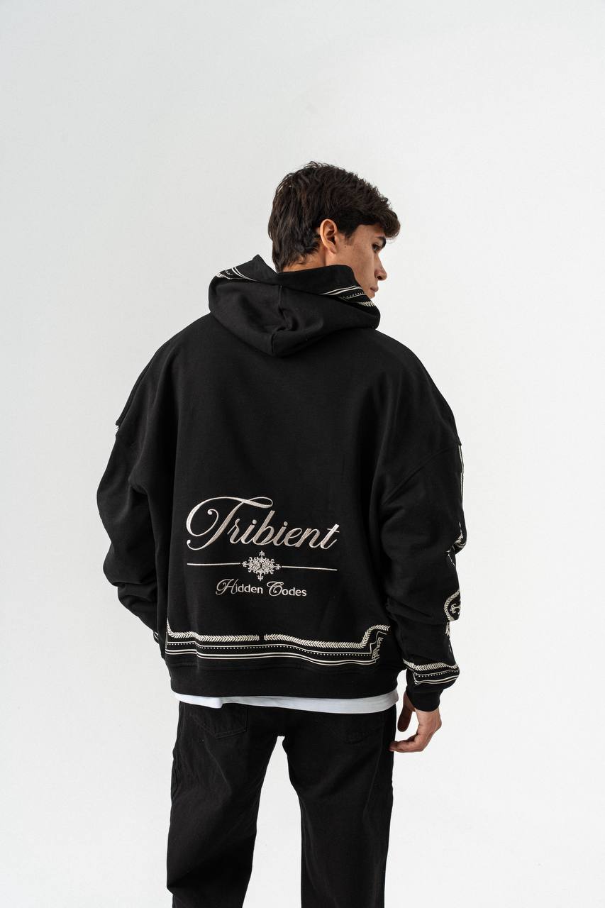 Tribient Hidden Codes Embroidered Hoodie – Unisex Streetwear