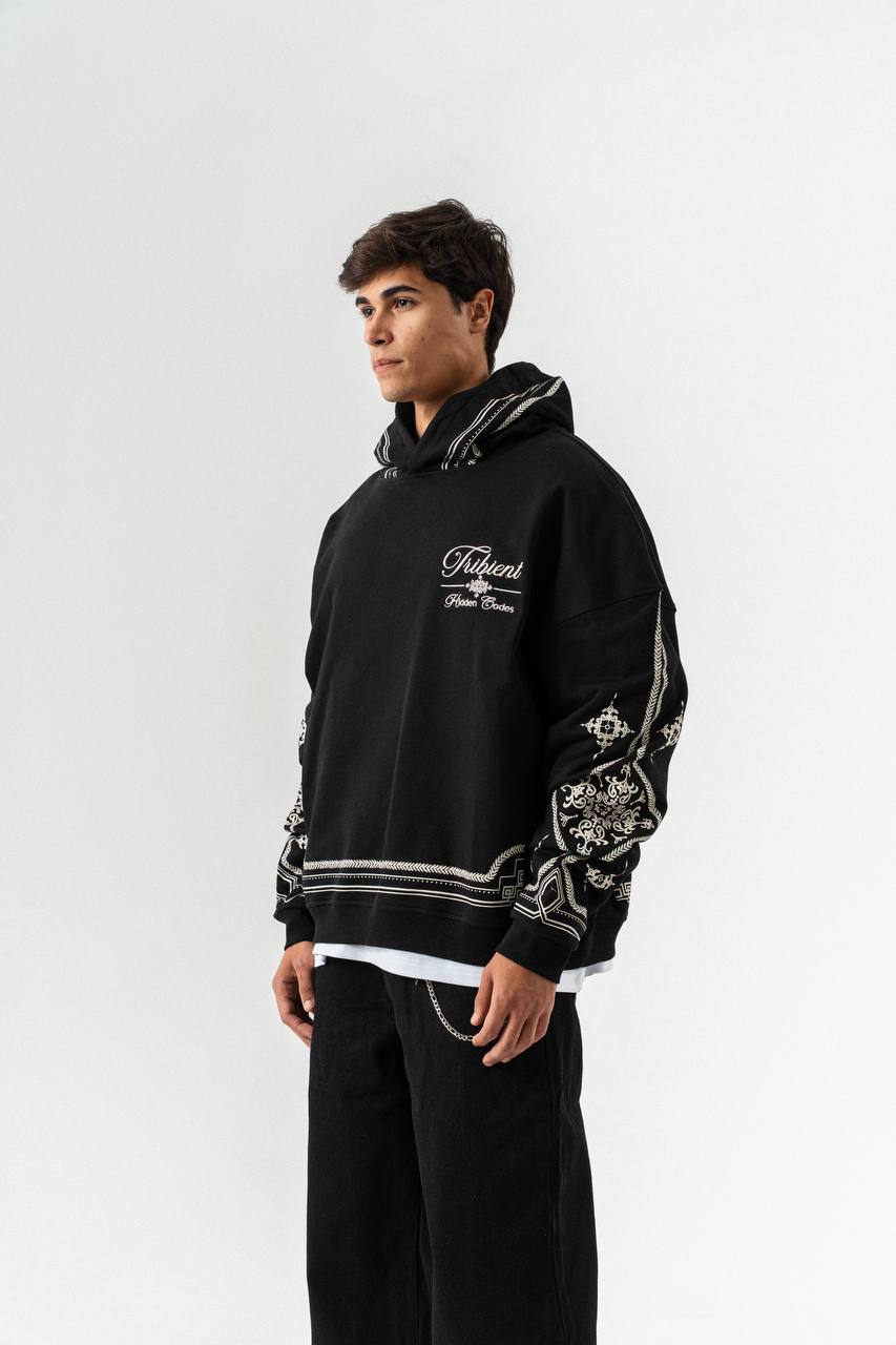 Tribient Hidden Codes Embroidered Hoodie – Unisex Streetwear