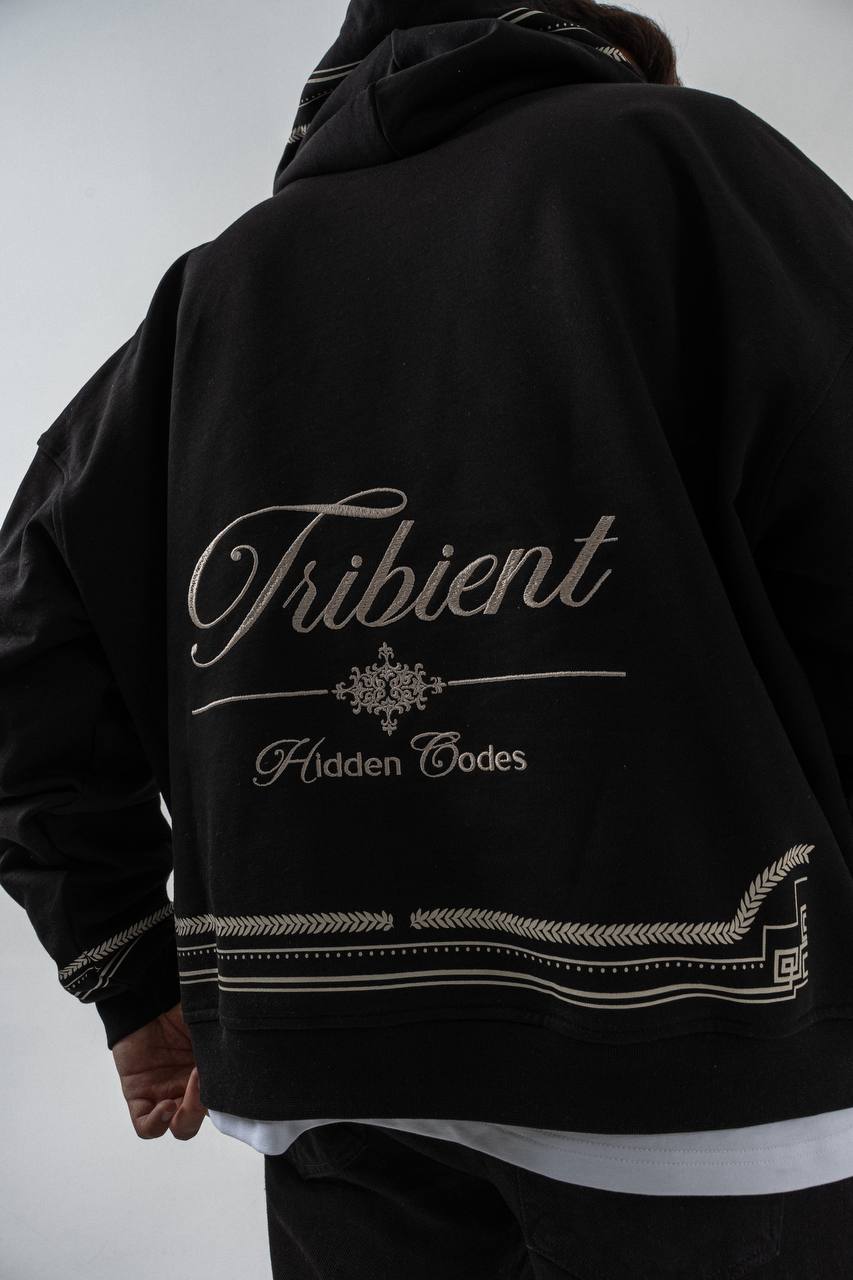 Tribient Hidden Codes Embroidered Hoodie – Unisex Streetwear