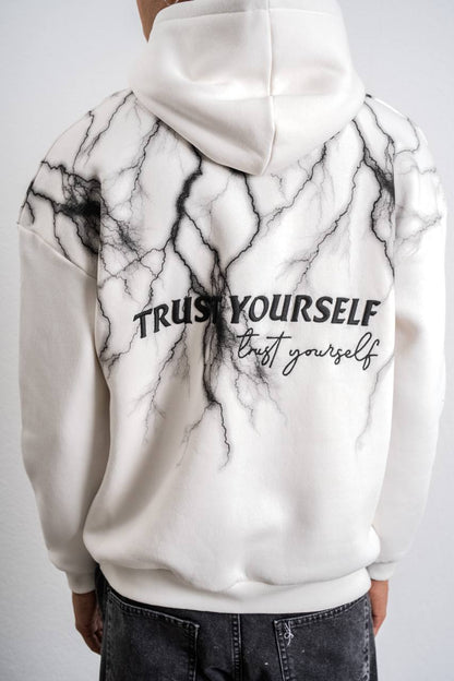 Trust Yourself Embroidered Detail Oversize Sweatshirt