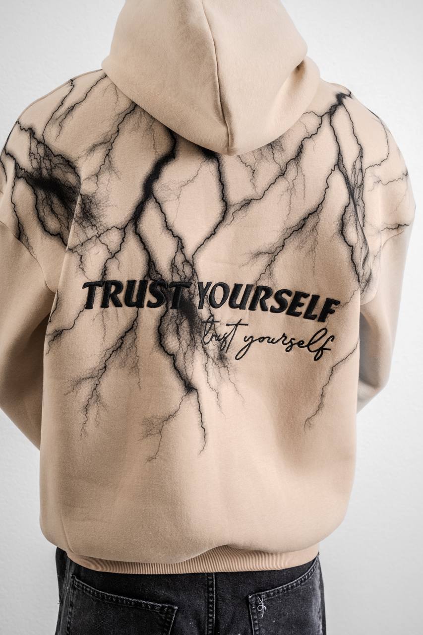 Trust Yourself Embroidered Detail Oversize Sweatshirt