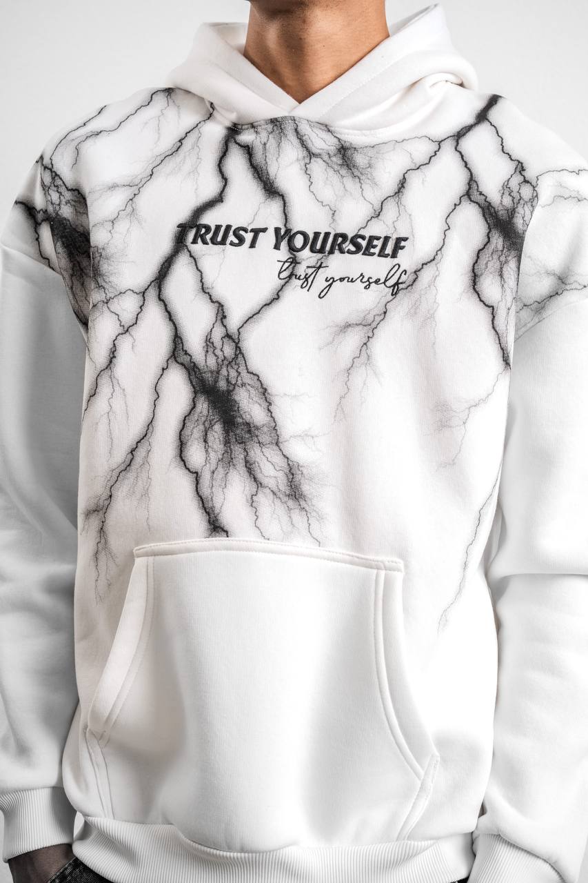 Trust Yourself Embroidered Detail Oversize Sweatshirt