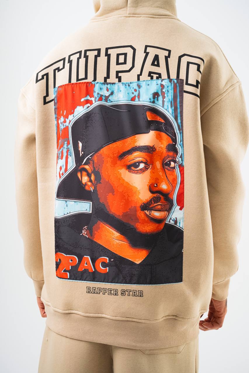 Tupac "Rapper Star" Graphic Unisex Oversized Hoodie