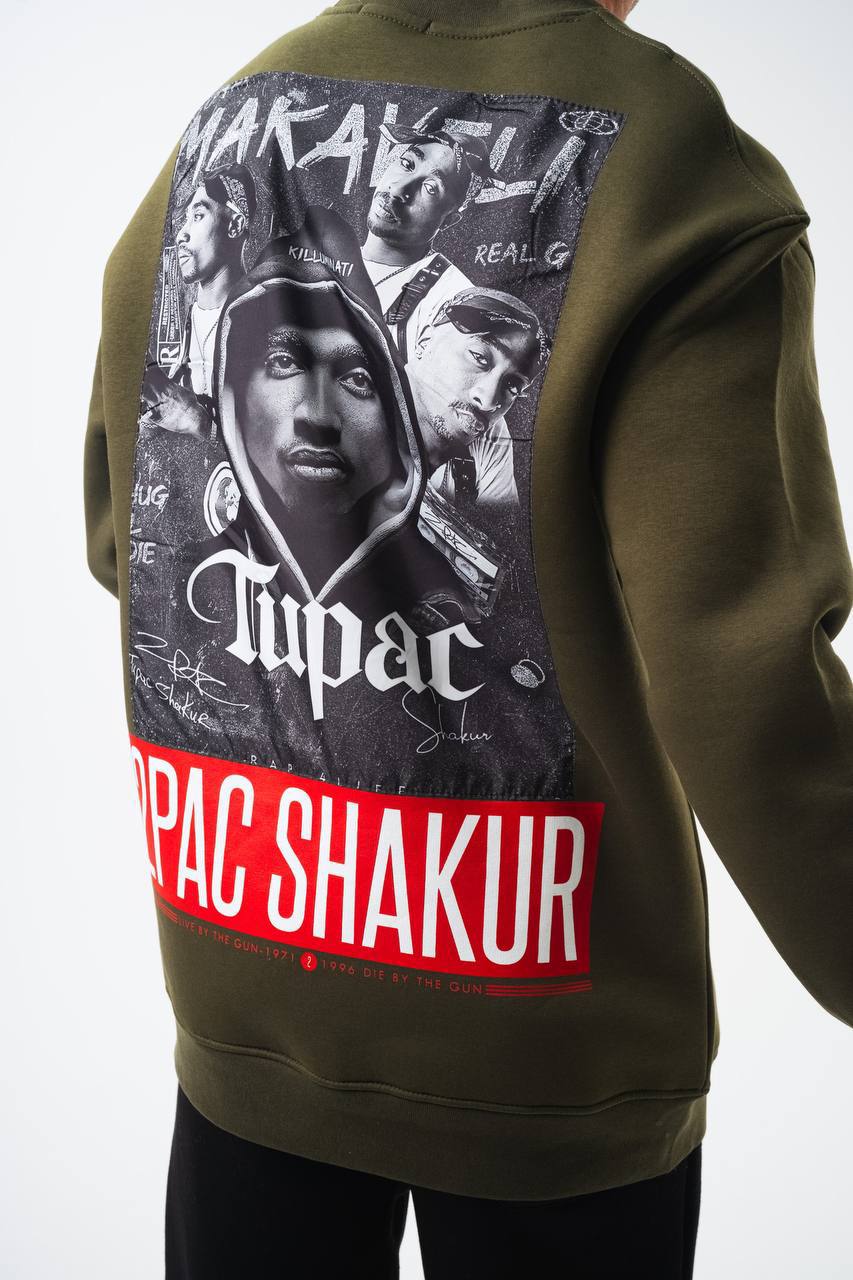 Tupac Shakur Oversized Sweatshirt: Iconic Legend Graphic