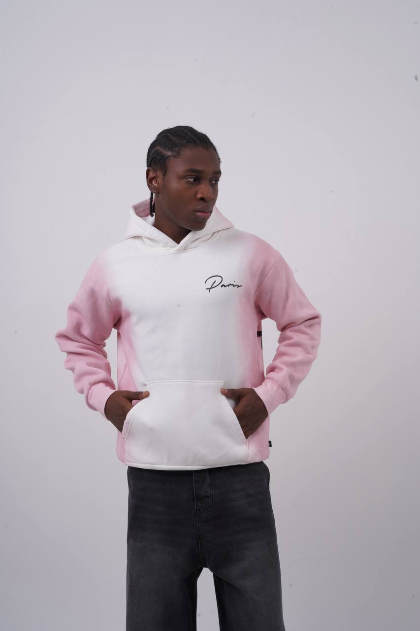 Unisex "Davis" Script Color Block Hoodie – Minimal Oversized Streetwear