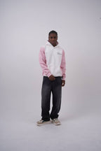 Unisex "Davis" Script Color Block Hoodie – Minimal Oversized Streetwear