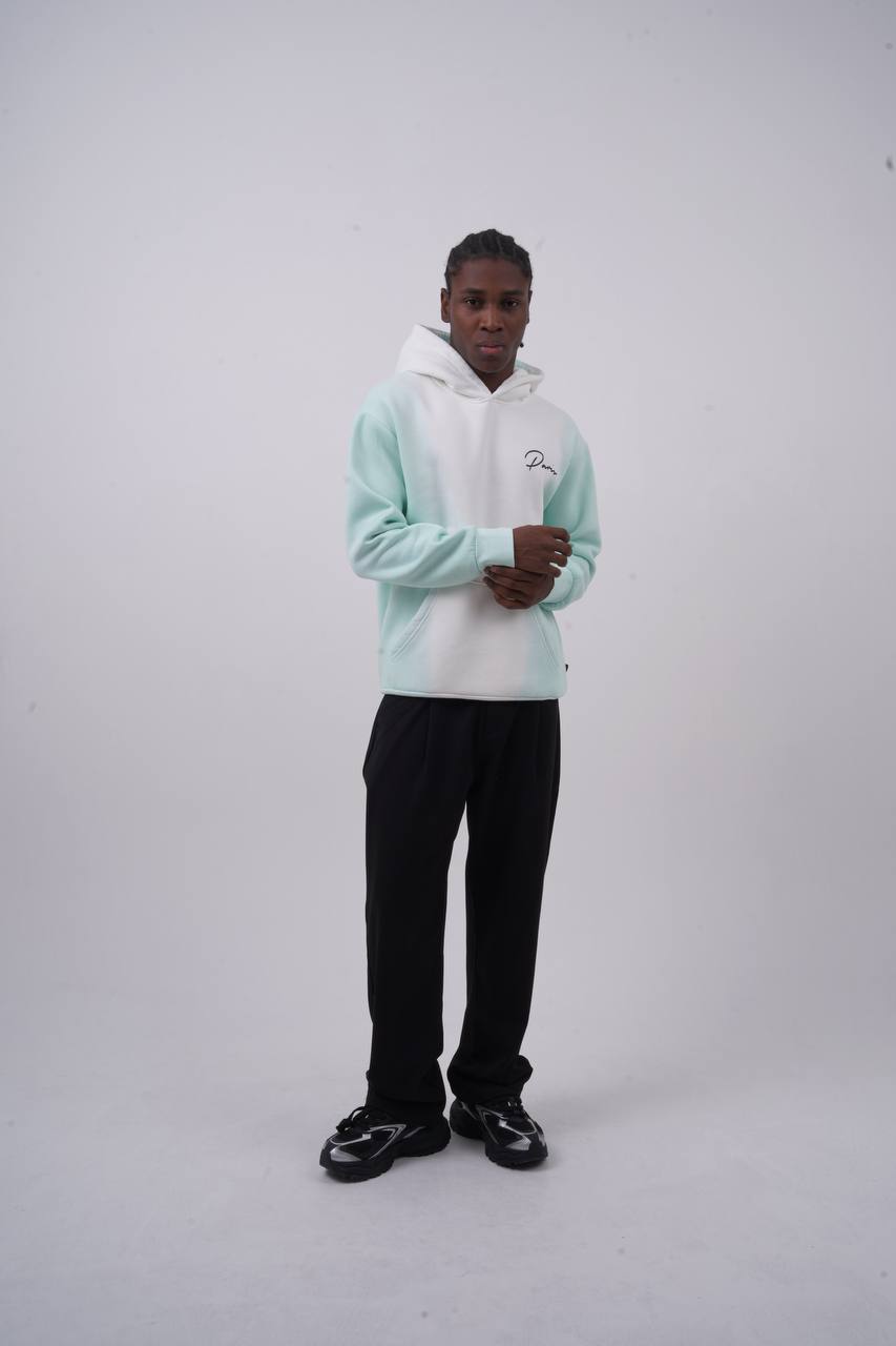 Unisex "Davis" Script Color Block Hoodie – Minimal Oversized Streetwear