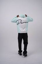 Unisex "Davis" Script Color Block Hoodie – Minimal Oversized Streetwear