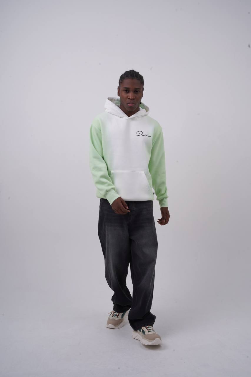 Unisex "Davis" Script Color Block Hoodie – Minimal Oversized Streetwear