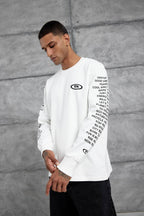 Unisex Text Sleeve Long-Sleeve T-Shirt – Urban Graphic Pullover