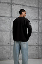 Unisex Text Sleeve Long-Sleeve T-Shirt – Urban Graphic Pullover